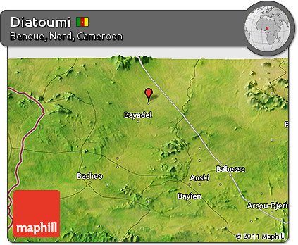 Satellite 3D Map of Diatoumi