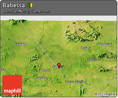 Satellite 3D Map of Babessa