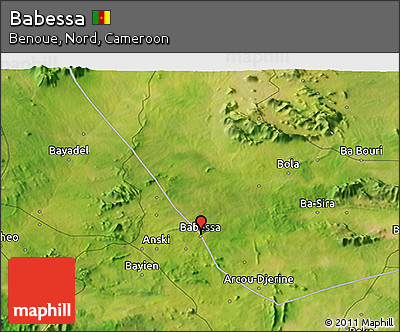 Satellite 3D Map of Babessa