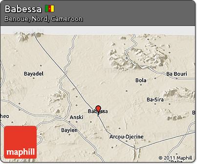 Shaded Relief 3D Map of Babessa