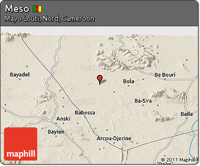 Shaded Relief 3D Map of Meso