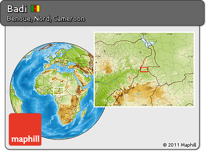 Physical Location Map of Badi