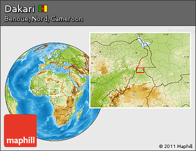 Physical Location Map of Dakari