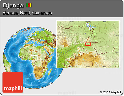 Physical Location Map of Djenga