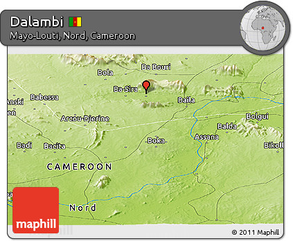 Physical Panoramic Map of Dalambi