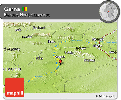 Physical Panoramic Map of Garna