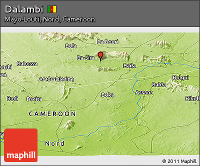 Physical Panoramic Map of Dalambi