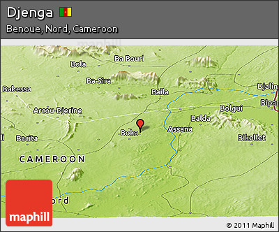 Physical Panoramic Map of Djenga