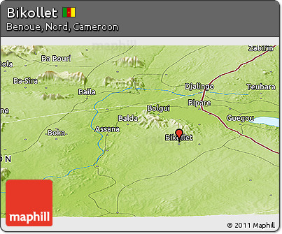 Physical Panoramic Map of Bikollet