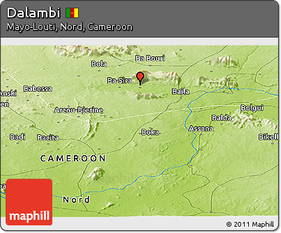 Physical Panoramic Map of Dalambi