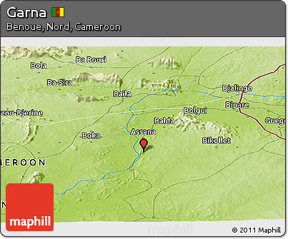 Physical Panoramic Map of Garna