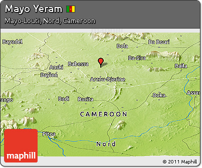 Physical Panoramic Map of Mayo Yeram