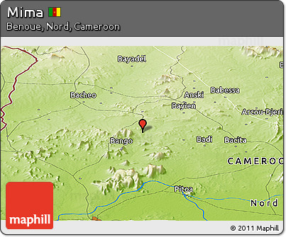 Physical Panoramic Map of Mima