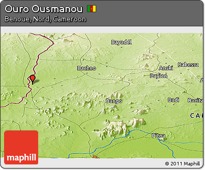 Physical Panoramic Map of Ouro Ousmanou