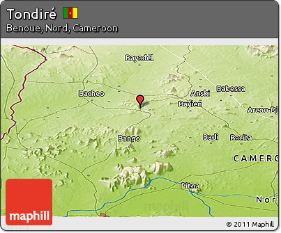 Physical Panoramic Map of Tondiré