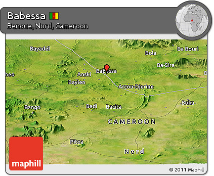 Satellite Panoramic Map of Babessa