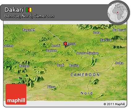 Satellite Panoramic Map of Dakari