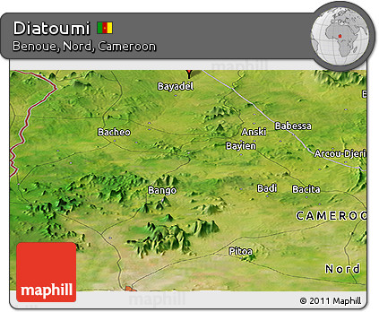 Satellite Panoramic Map of Diatoumi