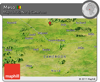 Satellite Panoramic Map of Meso