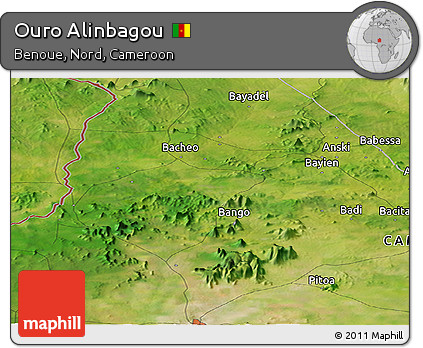Satellite Panoramic Map of Ouro Alinbagou
