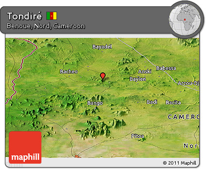 Satellite Panoramic Map of Tondiré