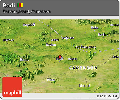 Satellite Panoramic Map of Badi