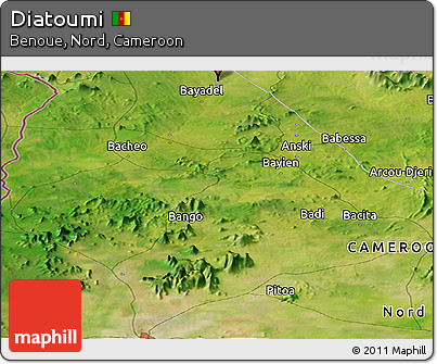 Satellite Panoramic Map of Diatoumi