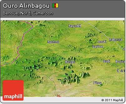 Satellite Panoramic Map of Ouro Alinbagou