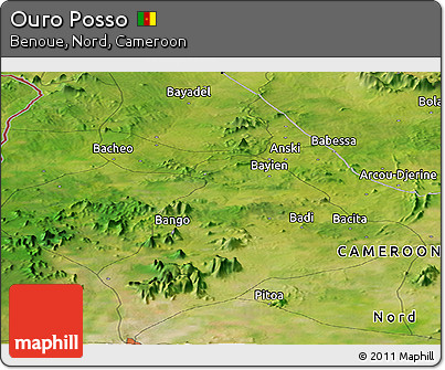 Satellite Panoramic Map of Ouro Posso
