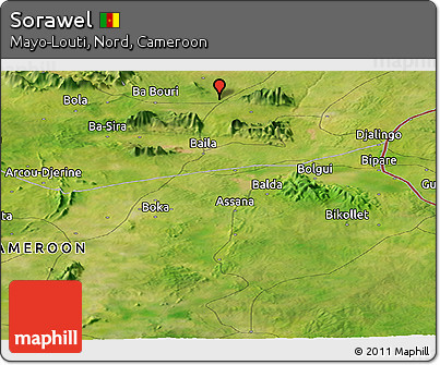Satellite Panoramic Map of Sorawel