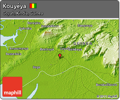 Physical 3D Map of Kouyéya