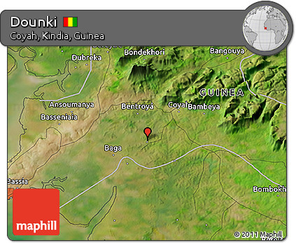 Satellite 3D Map of Dounki