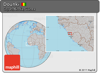 Gray Location Map of Dounki