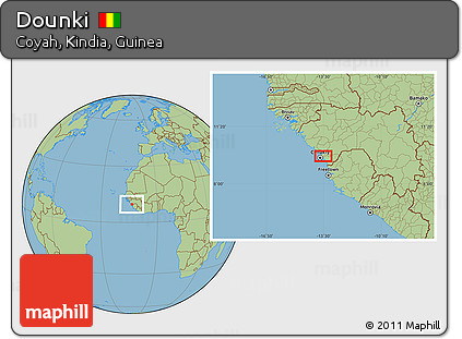 Savanna Style Location Map of Dounki