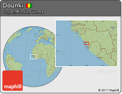 Savanna Style Location Map of Dounki