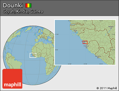 Savanna Style Location Map of Dounki