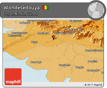 Political Panoramic Map of Wondésédouya
