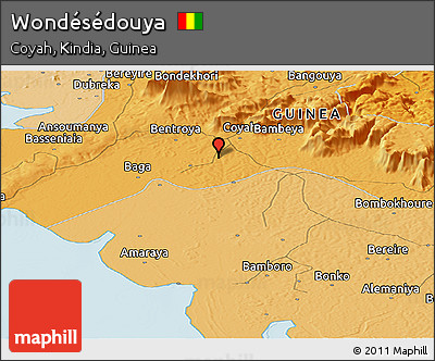 Political Panoramic Map of Wondésédouya