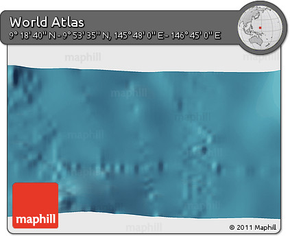 Satellite 3D Map of the Area around 9° 36' 8" N, 146° 16' 30" E