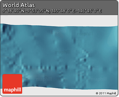 Satellite 3D Map of the Area around 9° 36' 8" N, 146° 16' 30" E