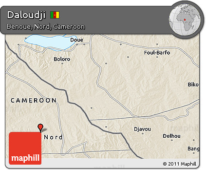 Shaded Relief 3D Map of Daloudji
