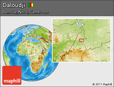 Physical Location Map of Daloudji