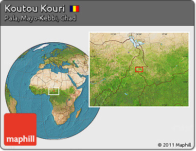 Satellite Location Map of Koutou Kouri