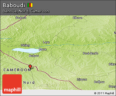 Physical Panoramic Map of Baboudi