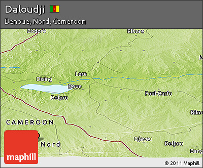 Physical Panoramic Map of Daloudji
