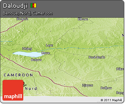 Physical Panoramic Map of Daloudji