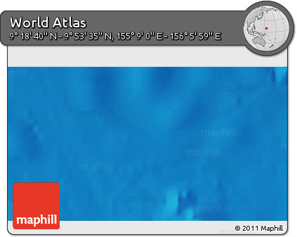 Physical 3D Map of the Area around 9° 36' 8" N, 155° 37' 30" E