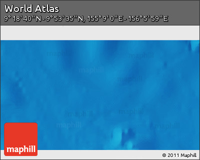 Physical 3D Map of the Area around 9° 36' 8" N, 155° 37' 30" E