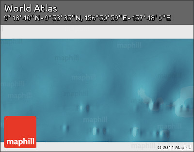 Satellite 3D Map of the Area around 9° 36' 8" N, 157° 19' 29" E