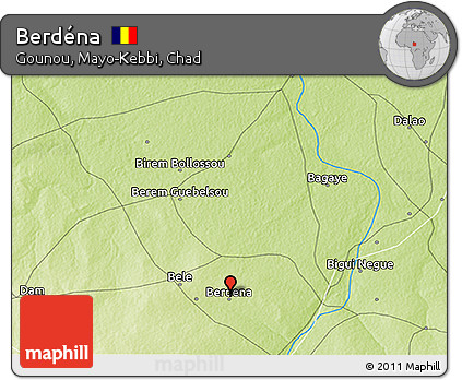 Physical 3D Map of Berdéna